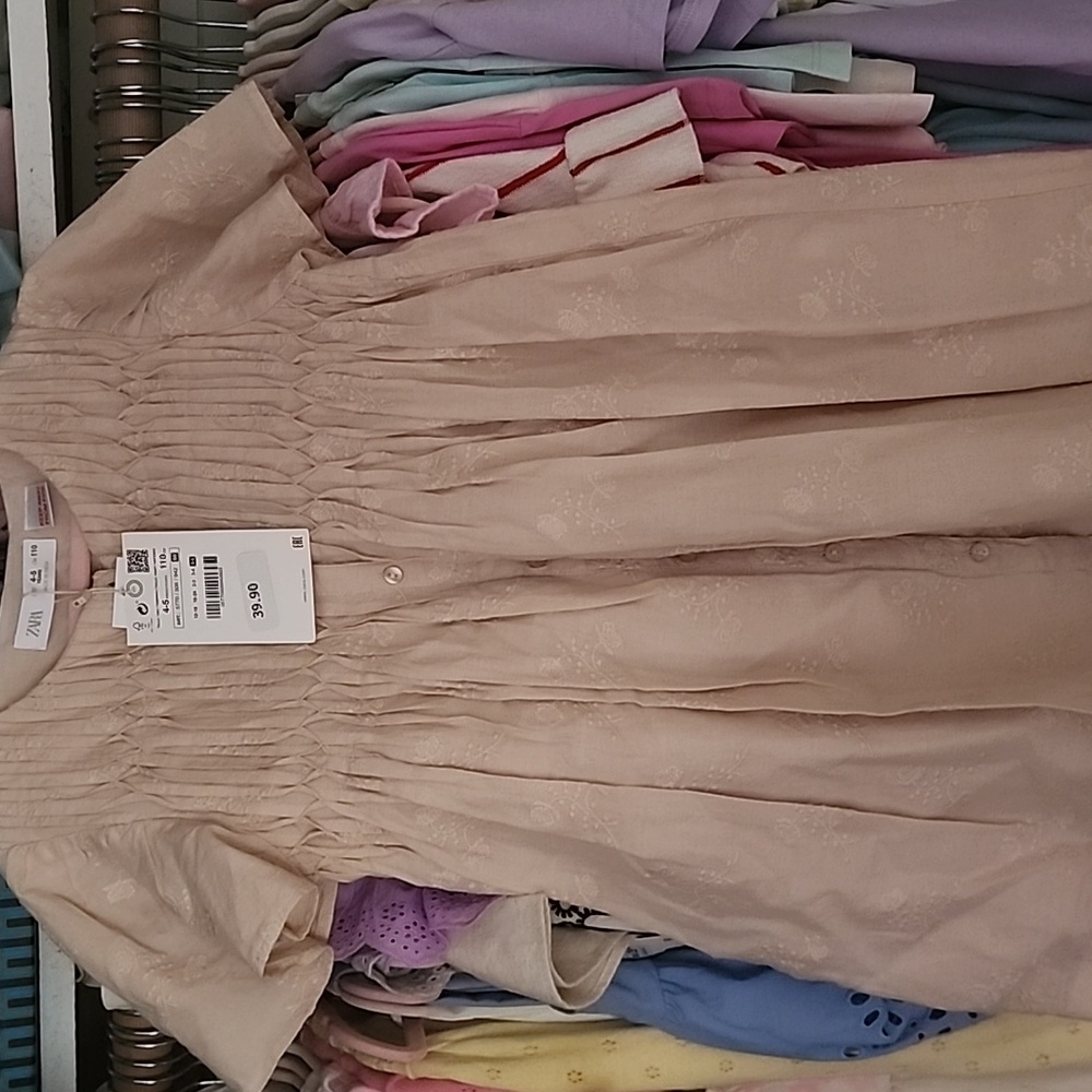 Zara Beige Kids Casual Dress